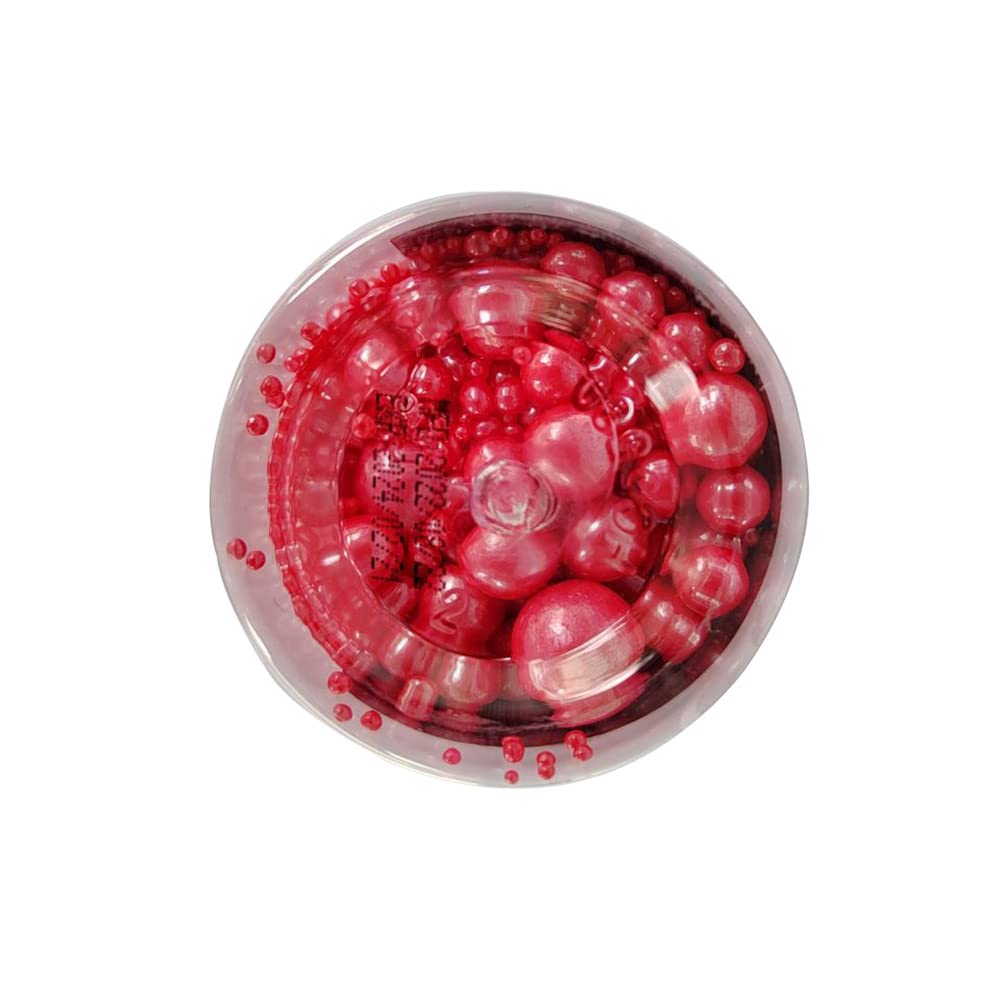 Edible Red Sugar Pearls Candy Sprinkles 120G/ 4.23Ounce Baking Cake Sprinkles Cupcake and Cake Topper Cookie Decorations Wedding Party Valentines Halloween Christmas Supplies
