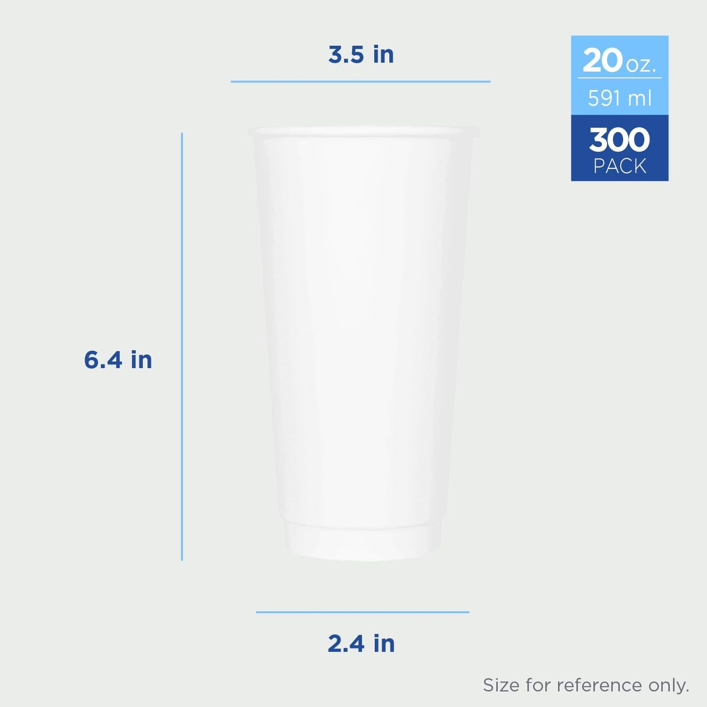 Karat C-KIC520W 20 oz. Insulated Paper Hot Cups (Case of 300)