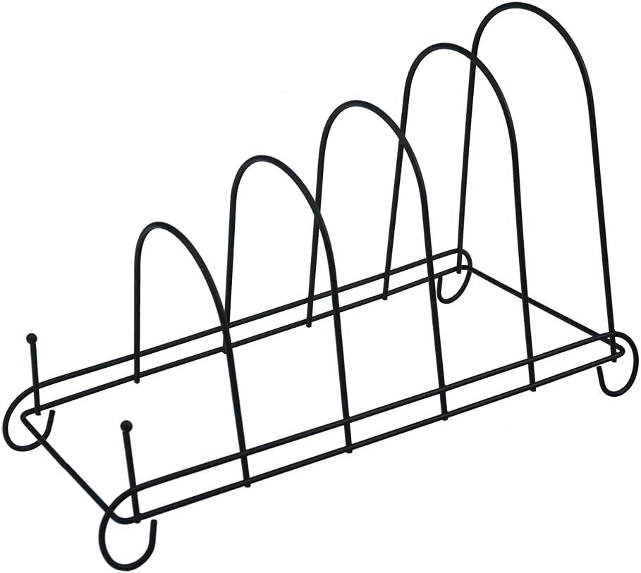 Artliving 5-Tier Metal Scrollwork Dish Rack Plate Rack Display Stand Holder Cabinet Organizer Set of 2