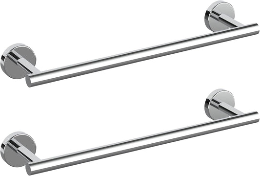 Cilee 2 Pieces Polished Chrome Bathroom Towel Bar, 24 Inch Double Towel Racks,Bathroom Towel Holder Towel Bar for Bathroom Stainless Steel Wall Mount