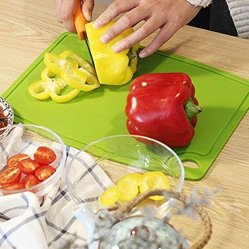 Extra Large Thick Silicone Cutting Board 14.6'' x 10.43'' Chopping Board Flexible Cutting Mats Dishwasher Safe-Green