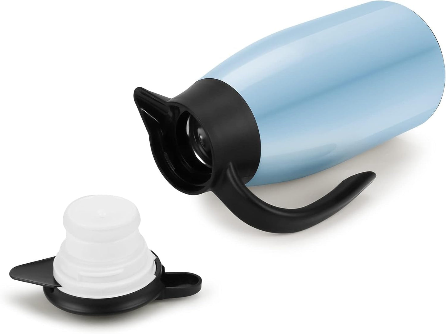 70oz Coffee Carafe Airpot Insulated Coffee Urn Stainless Steel Vacuum Thermal Pot Flask for Coffee, Hot Water, Tea, Hot Beverage Keep 12 Hours Hot, 24 Hours Cold, Blue