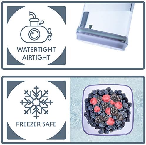 BopTop (1pc - 500ml) Airtight Food Storage Container – Mechanical Silicone Seal Canister - BPA-Free - 0.5Qt