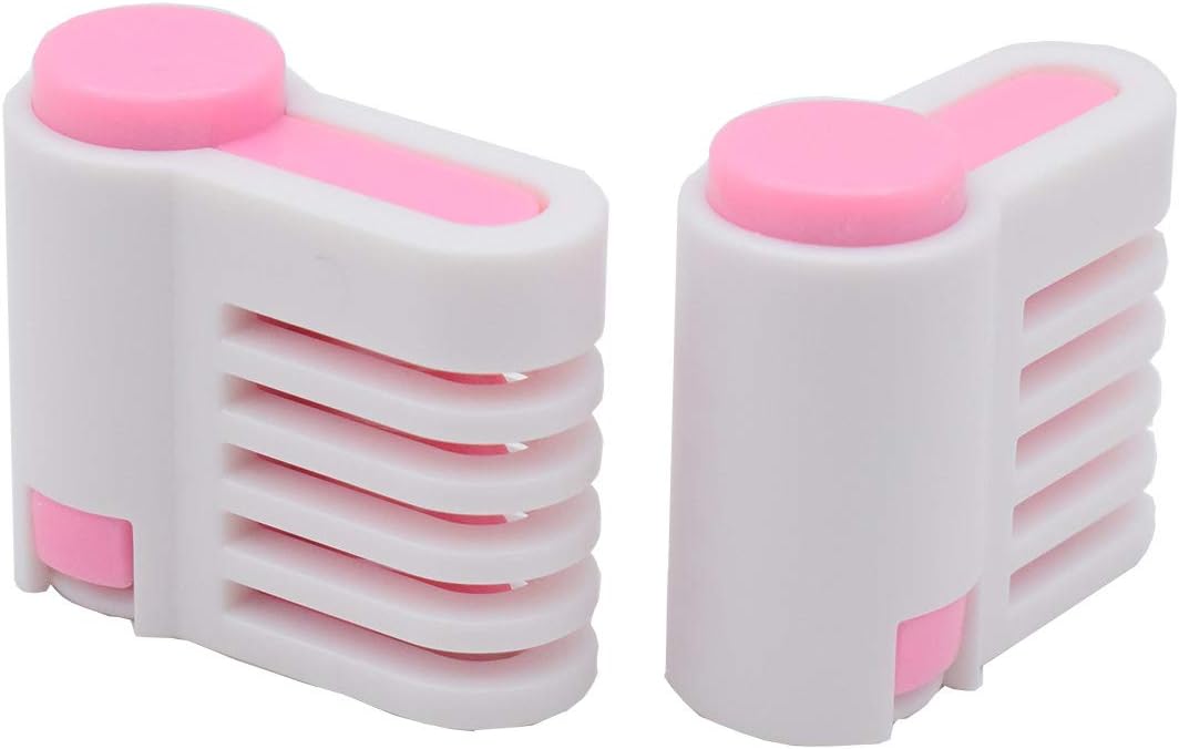 2PCS DIY Cake Slicer, Stratification Auxiliary, Bread Slice, Toast Cut, 5 Layers Leveler Slicer, Kitchen Fixator Tool (2, Pink)