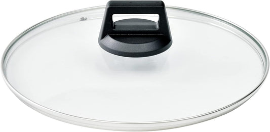12 In Glass Lid for Frying Pan, Tempered Replacement Cover Compatible with All 12 inches Cookware for Skillets, Round Cast Iron, Cast Aluminium, Stainless Steel Pans &Pots