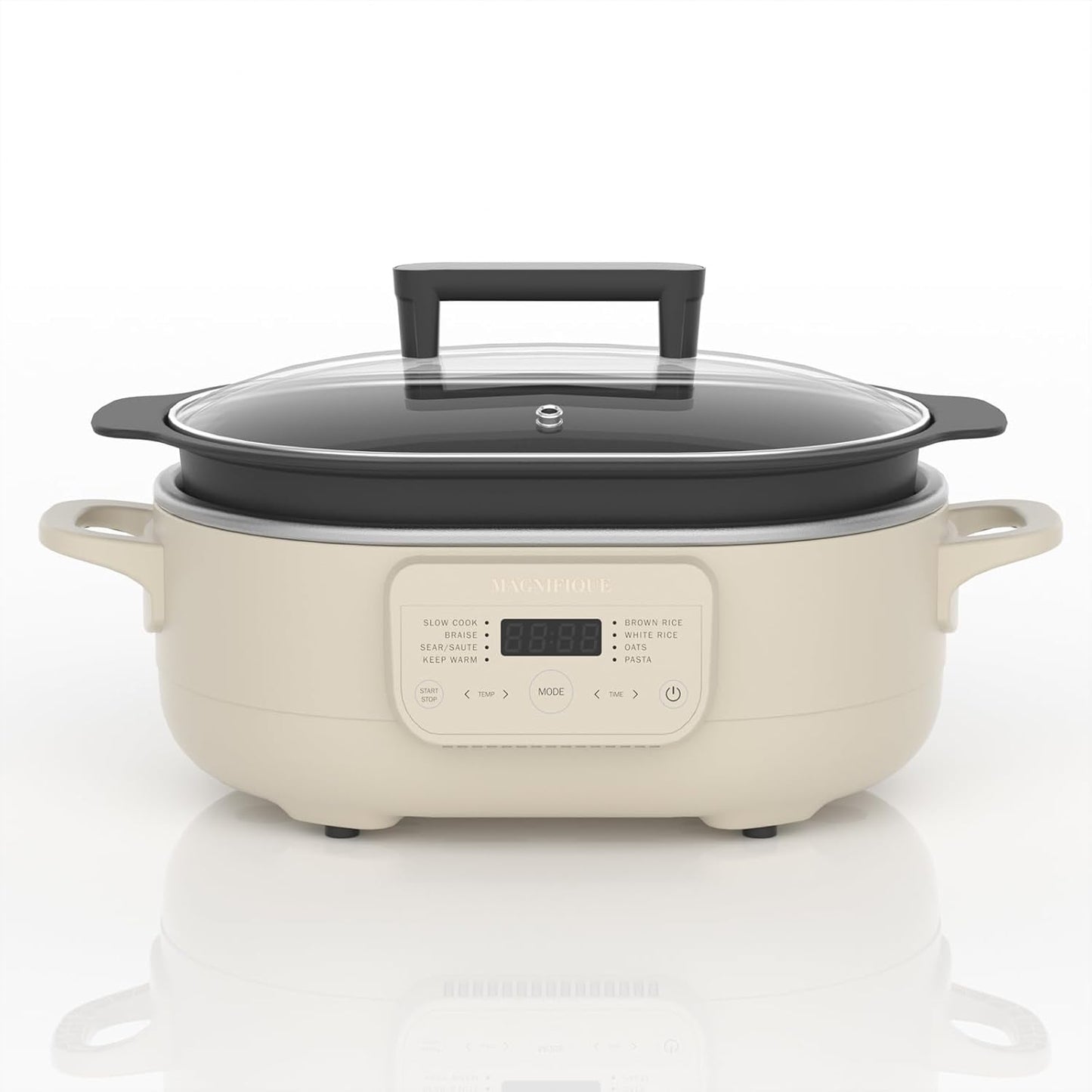 6 Quart Multi-Cooker, with 8-in-1 Casserole Programmable Slow Cooker, Dutch Oven, Pasta, Nonstick, Oven Safe Pot to 500°F Oatmeal Oatmeal