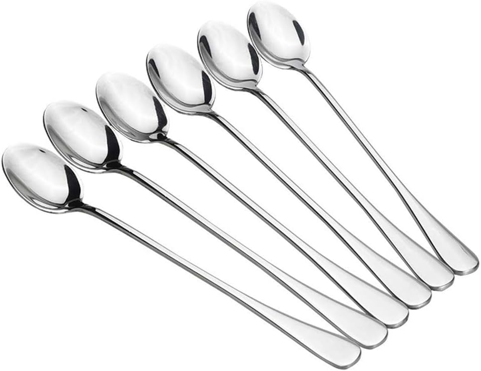 20 Piece Long Handle Iced Tea Spoon, Stainless Steel Coffee Mixing Spoons - Long Cream Dessert Spoons