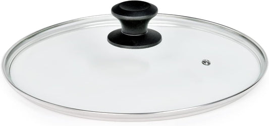 10.25 In Glass Lid for Frying Pan, Tempered Replacement Cover for All 10.25 inches Cookware for Skillets, Round Cast Iron, Cast Aluminium, Stainless Steel Pans &Pots
