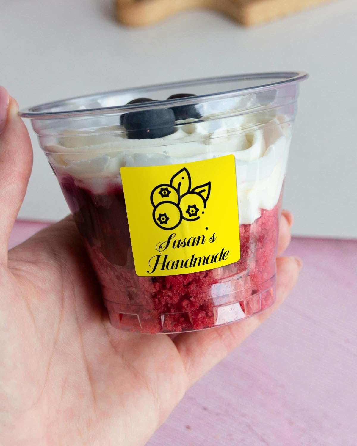 iEager Yellow Square Thermal Label Stickers, 2"x2" Self-Adhesive Square Direct Thermal Labels with Perforation Line, 500 Sheets/Roll