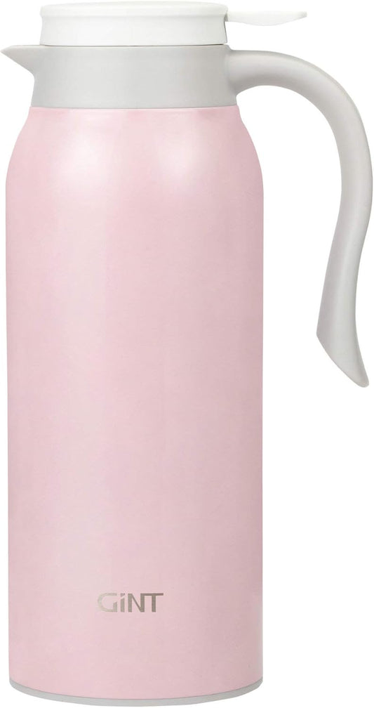 GiNT 51 Oz Stainless Steel Thermal Coffee Carafe, Double Walled Vacuum Insulated Flask, 12 Hour Heat Retention, 1.5 Liter Tea, Water, and Coffee Dispenser (Upgraded version Pink)