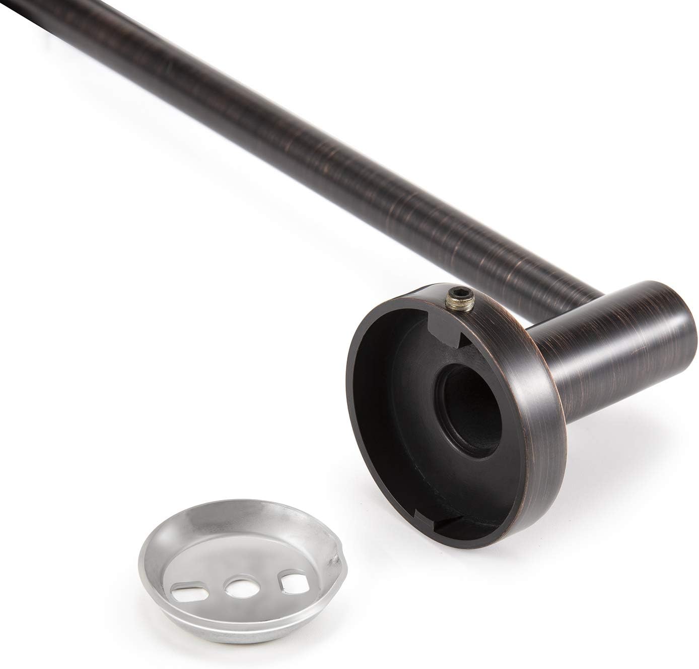 JiePai Bath Towel Bar Oil Rubbed Bronze, 17.6 Inch Stainless Steel Towel Rack Bathroom Towel Holder Wall Mount Kitchen Dish Cloth Hanger (Oil Rubbed Bronze, 17.6 Inch)