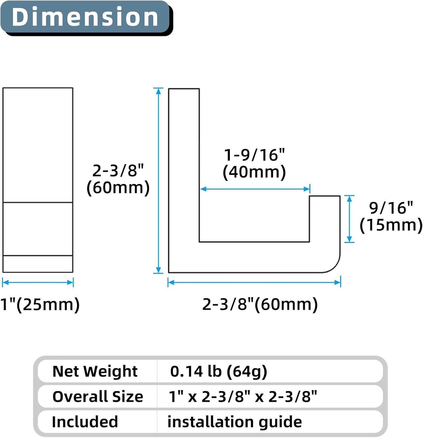 Angle Simple Towel Hook for Bathroom, SUS 304 Stainless Steel Shower Wall Coat Hook, Bath Robe Holder Hanger, Brushed Gold