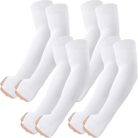 Arm Sleeves with Thumb Hole, Cooling UV Protection Compression Tattoo Cover Up for Men/Women