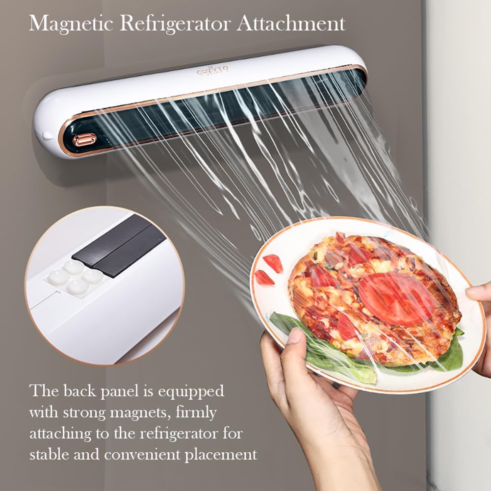 EasyCutter- The Premium Effortless Cling Film Dispenser for Every Kitchen by COZYTO (Grand Green)