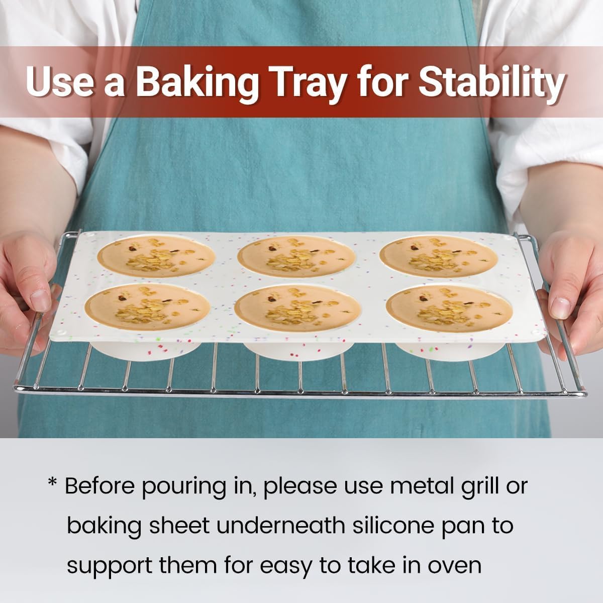 CAKETIME Muffin Top Pan, Silicone Egg Molds for Breakfast Sandwiches 3 Inch Round Baking Pan for Oven English Muffins, Whoopie Pies, Corn Bread, Egg bites, Tarts 3 Pack Confetti