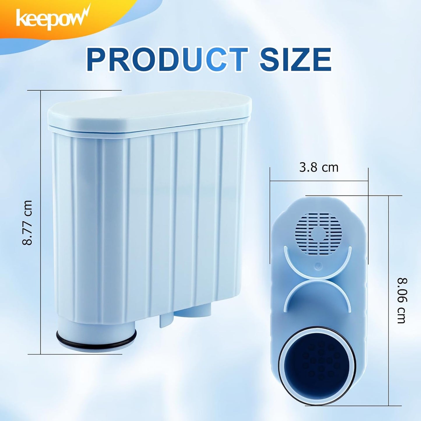 KEEPOW CA6903 Coffee Filter Compatible with Philips AquaClean, Aqua Clean Dedicated Anti-Lime Calc and Water Filter for Super-Automatic Espresso Machine, 3 Pack