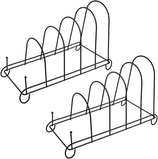 Artliving 5-Tier Metal Scrollwork Dish Rack Plate Rack Display Stand Holder Cabinet Organizer Set of 2