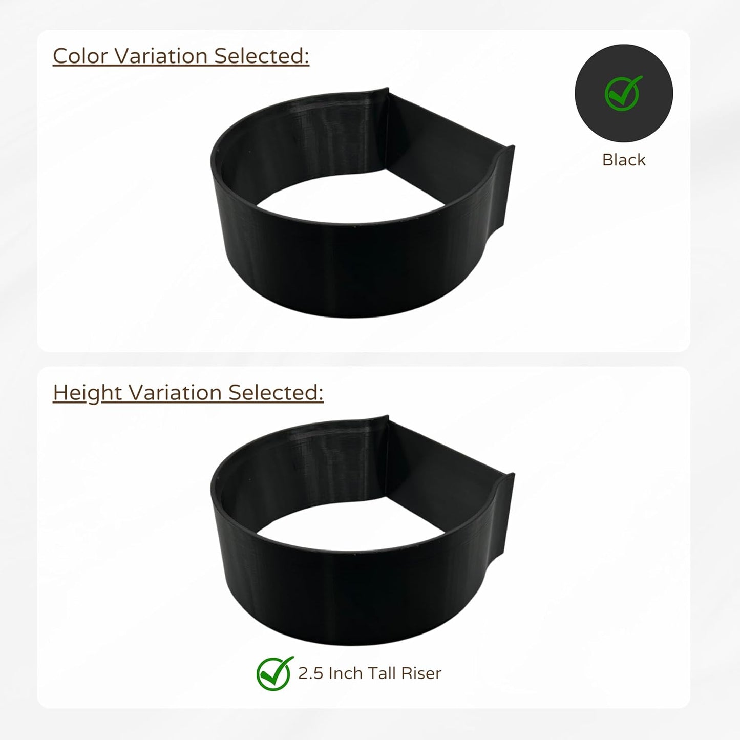 Drip Tray Mug/Cup Riser Made for the Keurig to Reduce Splashes - Riser Only (Black, K-Duo Plus 2.5 inches Tall)