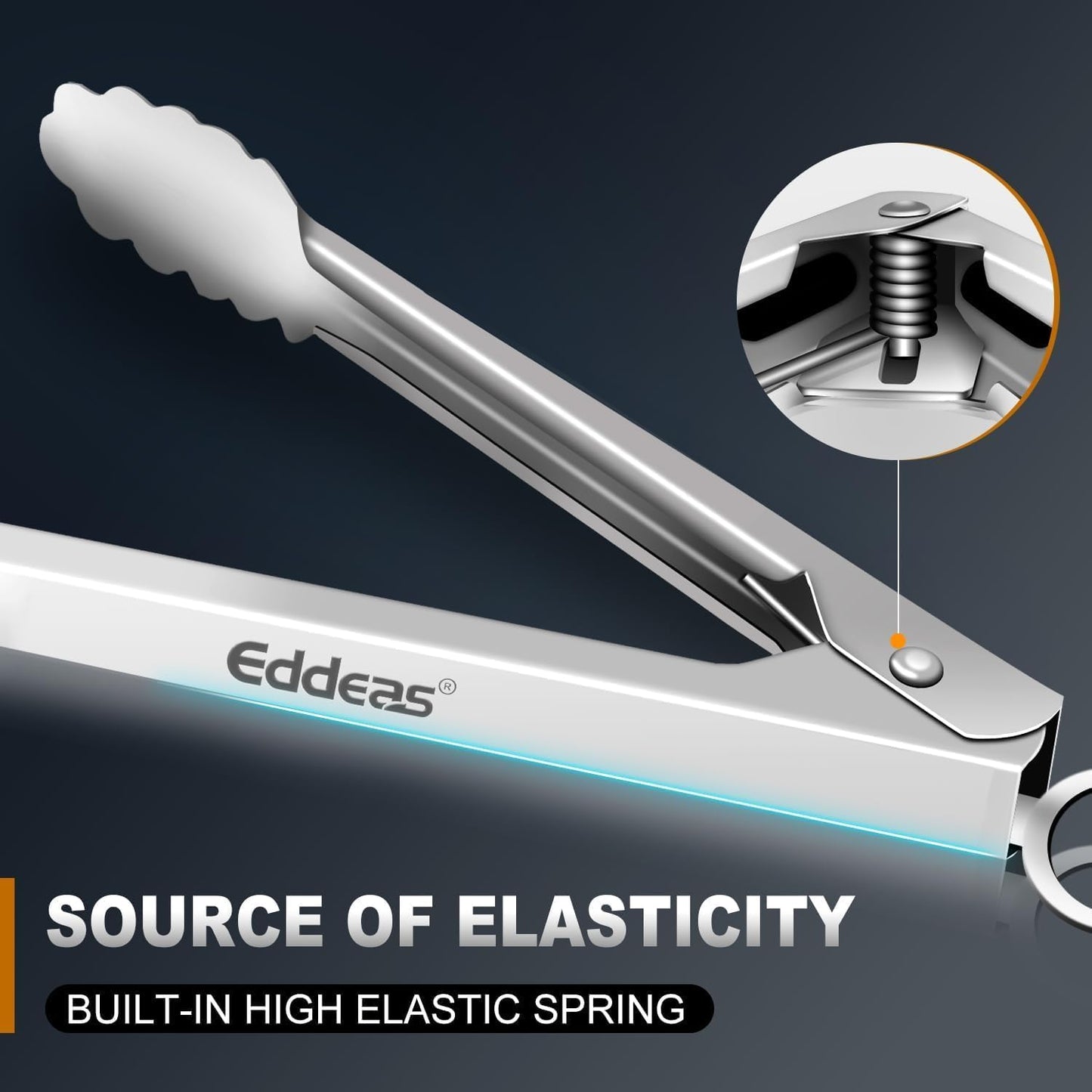 Grill Tongs, Heat Resistant 600 Degrees 17 & 12 Inch Extra Long BBQ Tongs, All Metal Kitchen tongs, Stainless Steel Locking tong for Cooking, Grilling, Barbecue/BBQ, Buffet, Set of 2