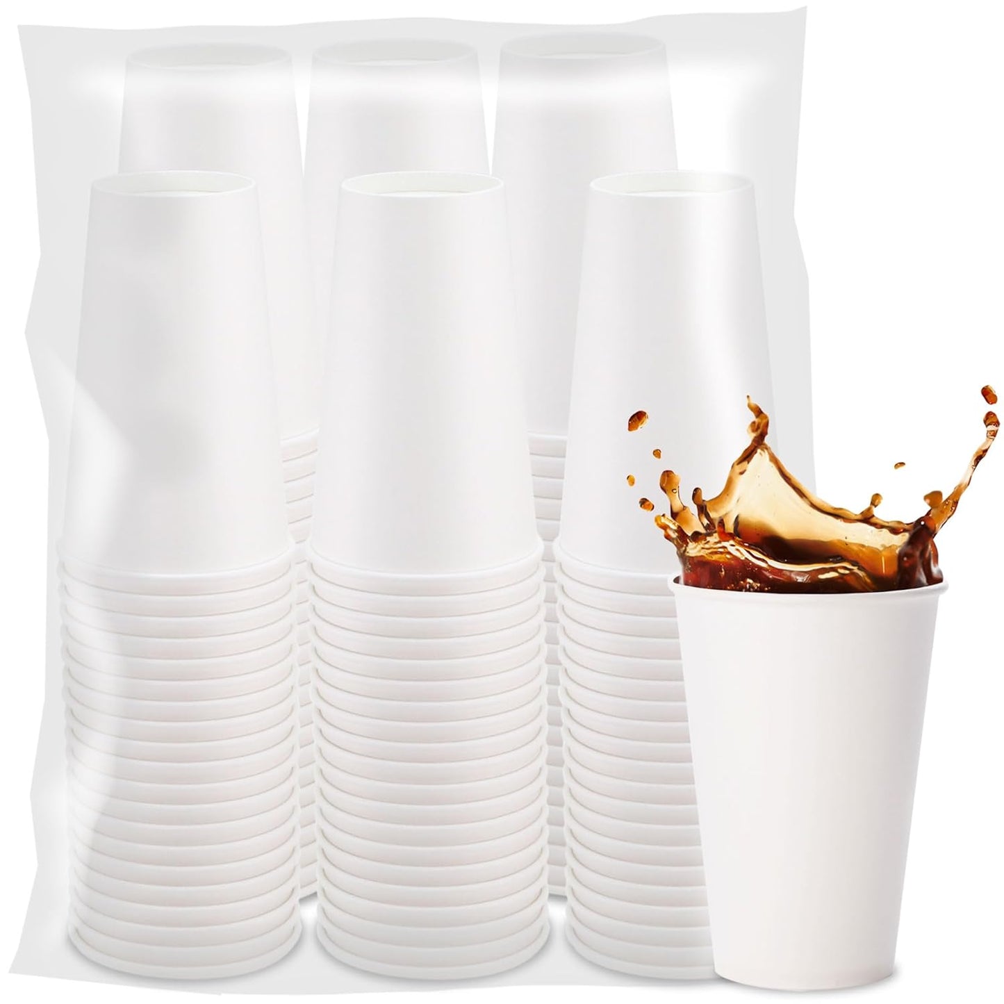Freshware Coffee Cups 20 oz [1000 Pack] Disposable Paper Cups for Hot or Iced Coffee Cup, Slushie Cup, Milkshakes, Smoothies, and Tea