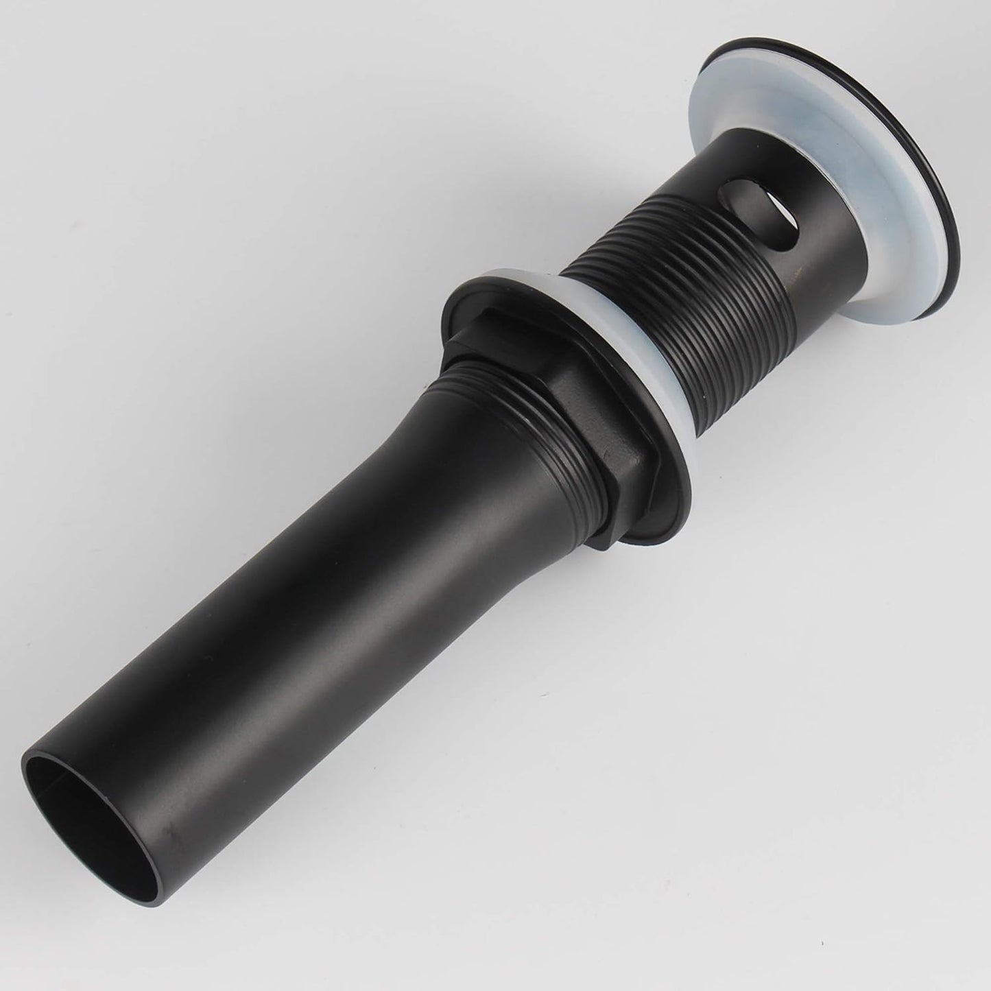 Detachable Basket Pop Up Drain Stopper with Overflow, Bathroom Lavatory Vanity Vessel Sink Drain, Black