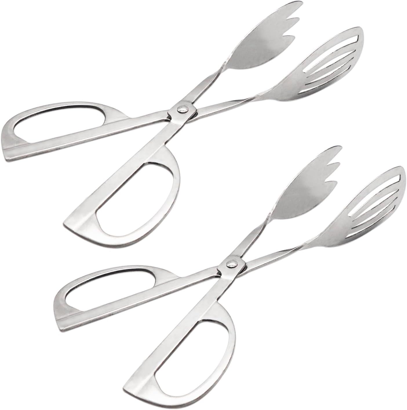 Food Serving Tongs 2 PACK Stainless Steel Salad Tongs for Cooking Cake Bread Kitchen