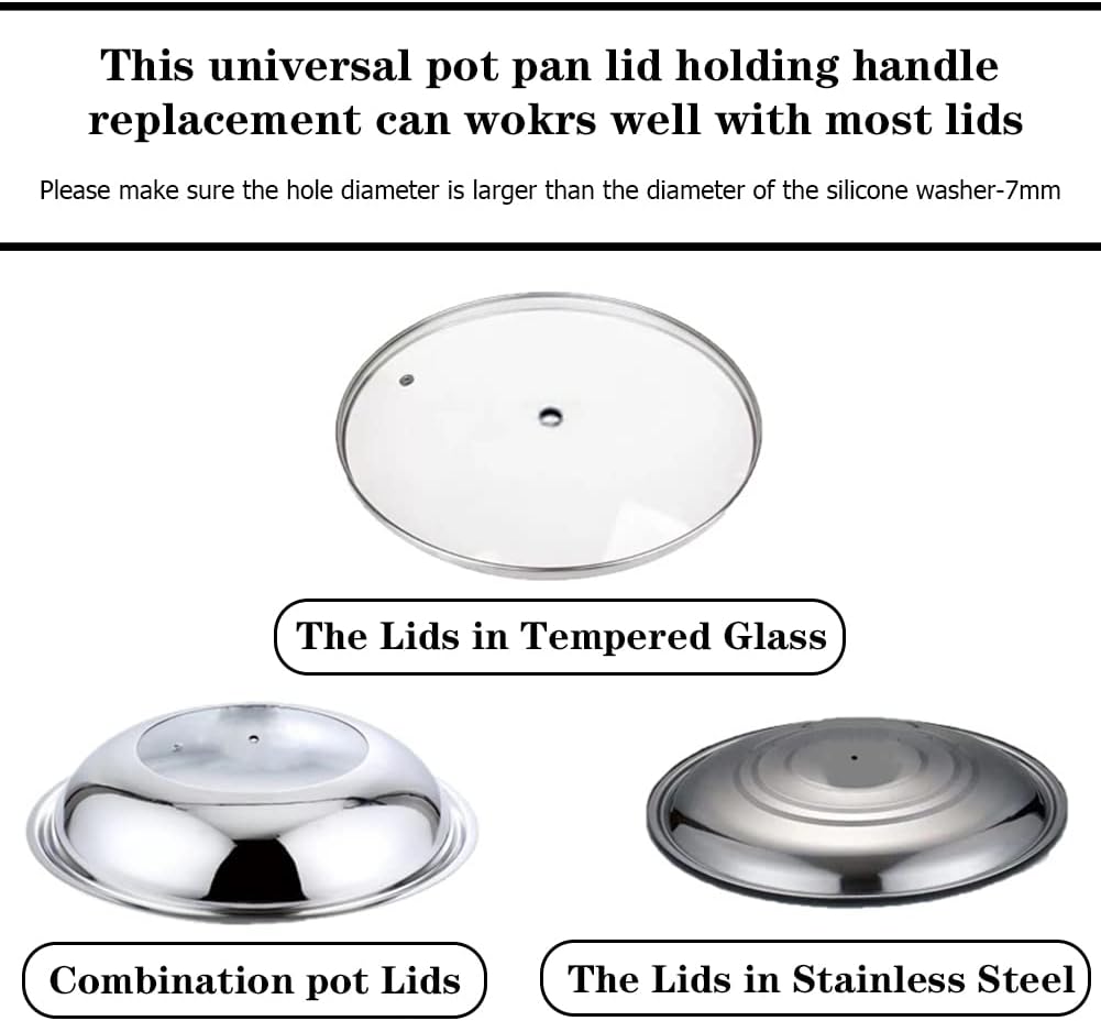 JoyTube Universal Pot Pan Lids Replacement Knob, Silicone Heat Resistant Pan Cover Holding Handles BPA Free Dishwasher Safe Fits Skillets and Kitchen Cookware (Pack of Two-Green)