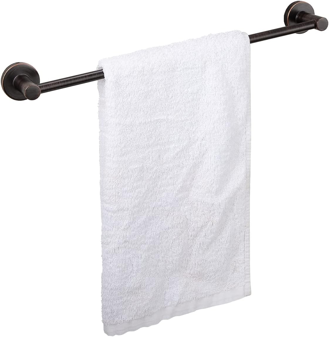 JiePai Bath Towel Bar Oil Rubbed Bronze, 17.6 Inch Stainless Steel Towel Rack Bathroom Towel Holder Wall Mount Kitchen Dish Cloth Hanger (Oil Rubbed Bronze, 17.6 Inch)