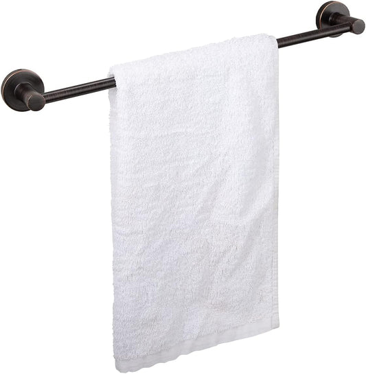 JiePai Bath Towel Bar Oil Rubbed Bronze, 17.6 Inch Stainless Steel Towel Rack Bathroom Towel Holder Wall Mount Kitchen Dish Cloth Hanger (Oil Rubbed Bronze, 17.6 Inch)