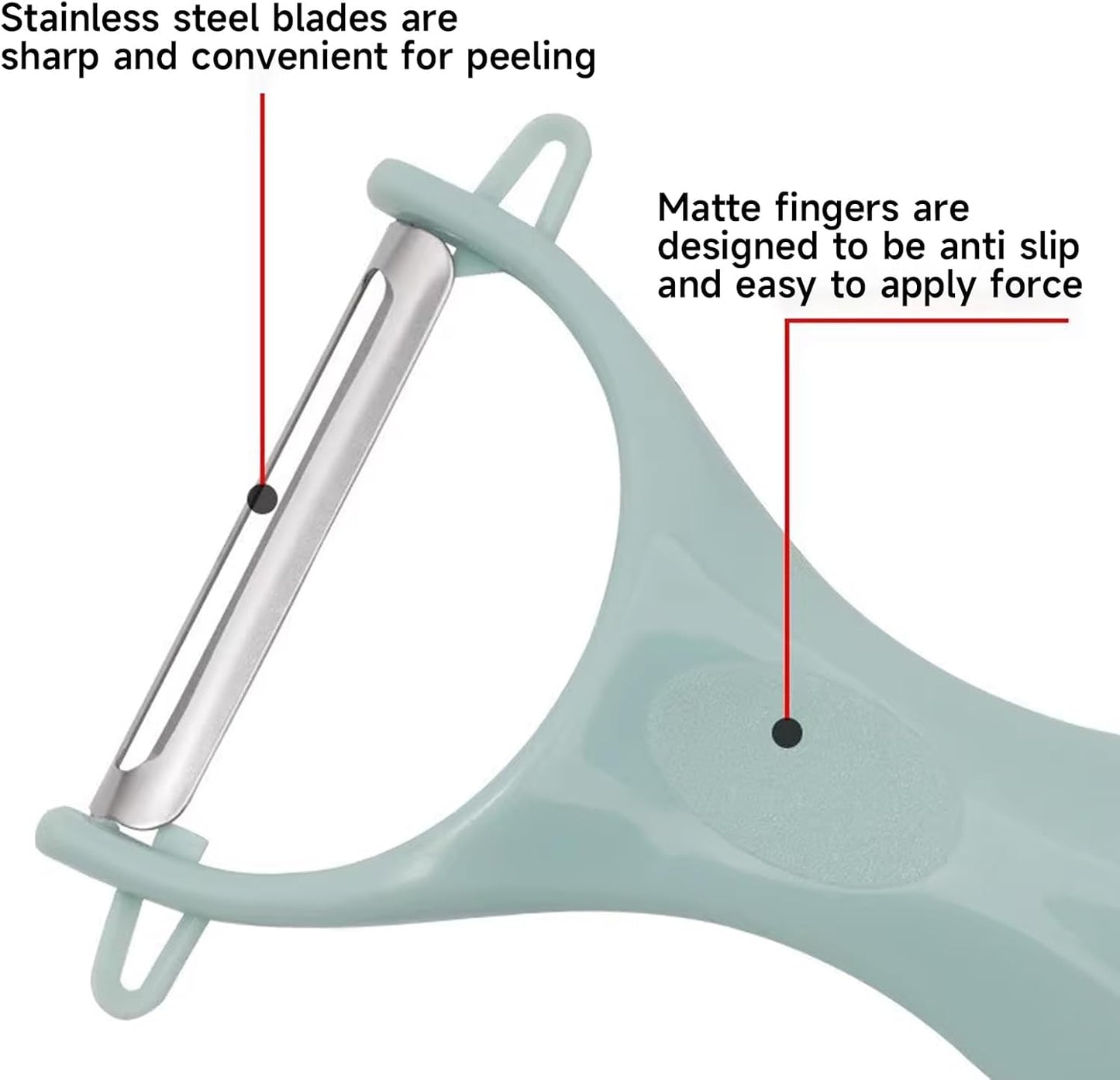 Kitchen peeler, potato peeler, vegetable peeler, carrot peeler, peeler, planer knife 3pcs/ packet Silver/pink/green