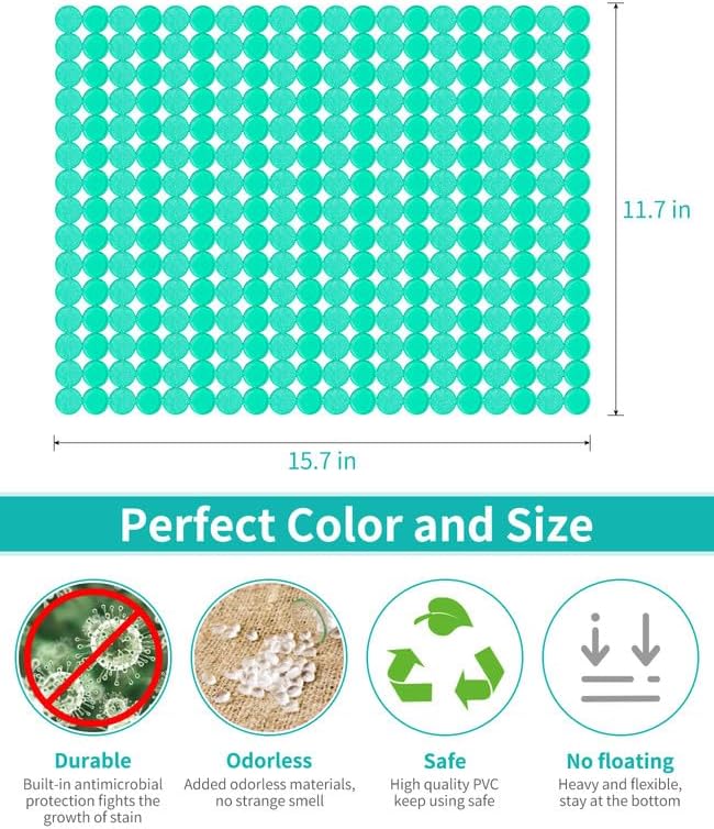Bligli 2-Pack Kitchen Sink Mat: PVC Adjustable Sink Protector | Sink liner Pad | Dish Drying Mats, Easy to Clean & DIY Cut | 15.7 x 11.8 inch (Green)