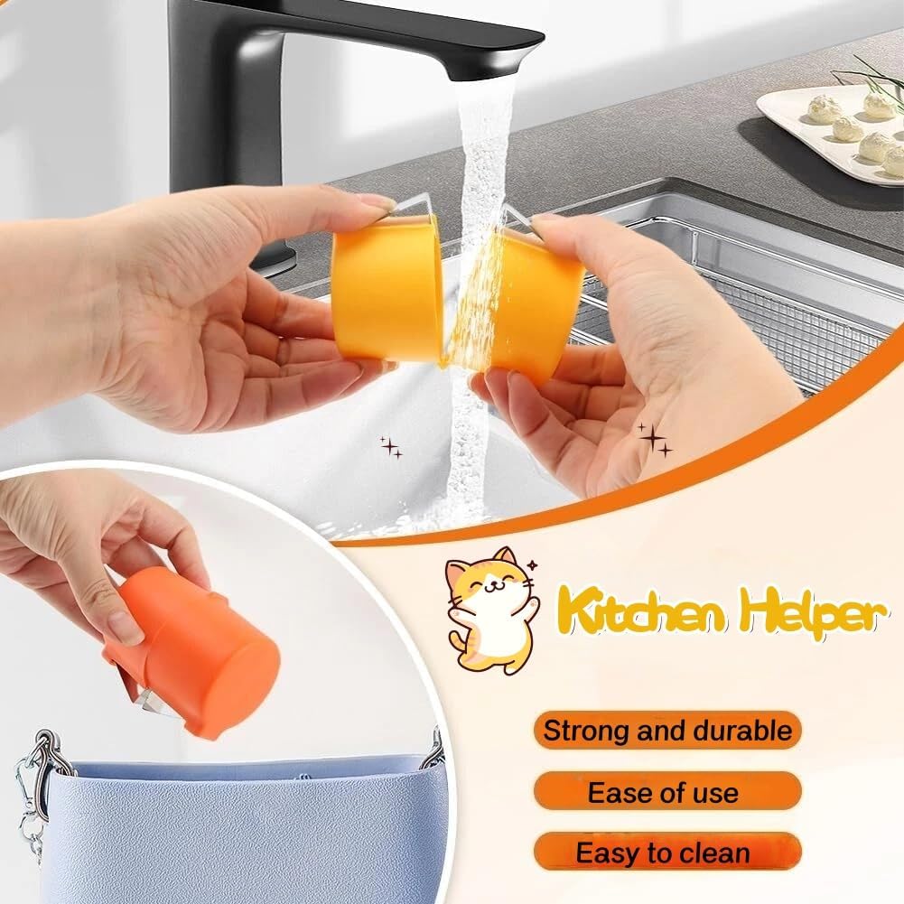 Stainless Steel Egg Opener,Egg Opener For Hard Boiled Eggs,Efficient Egg Cracking Tool，Perfect For Baking, No Shells，No Mess – Perfect Omelets, Scrambled Eggs & Baking. (orange color)