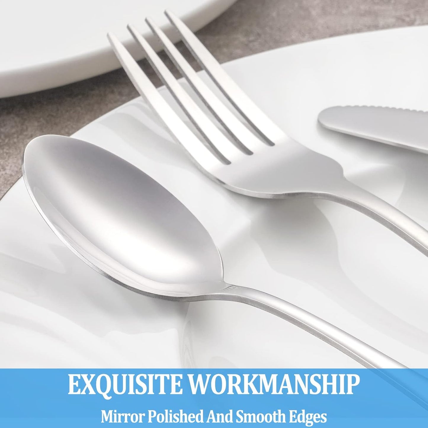 32 Pcs Teaspoons Set, Food Grade Stainless Steel Tea Spoons, Durable Small Spoons, Metal Dessert Spoon, Spoon Silverware for Home, Kitchen or Restaurant, Mirror Polished & Dishwasher Safe, 6.7-Inch