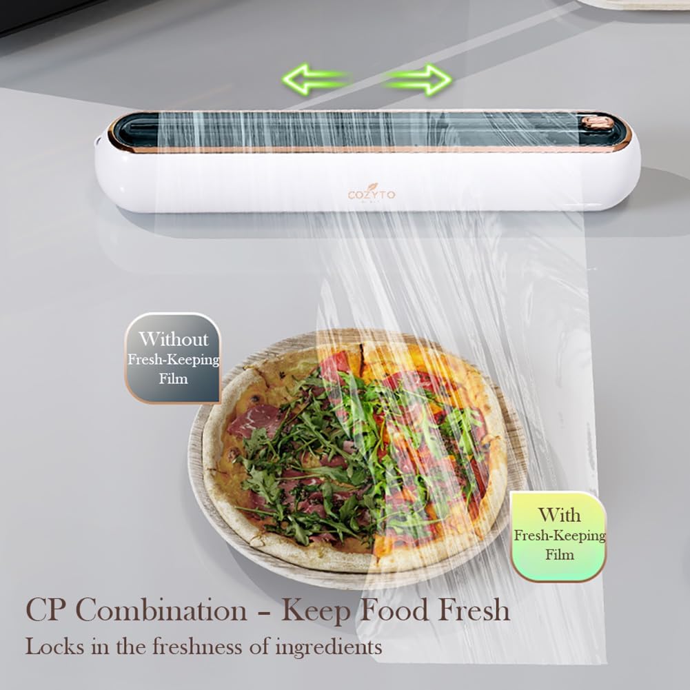 EasyCutter- The Premium Effortless Cling Film Dispenser for Every Kitchen by COZYTO (Grand Green)