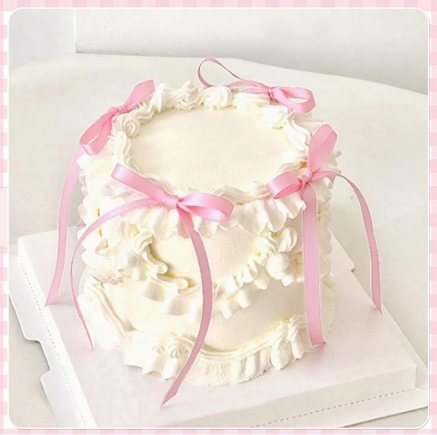 30 Pack Bow Cake Toppers Pink Bows for Cake Coquette Themed Bow Cupcake Toppers Pink Bow Birthday Decorations for Baby Shower Birthday Wedding Bachelorette Party Supplies