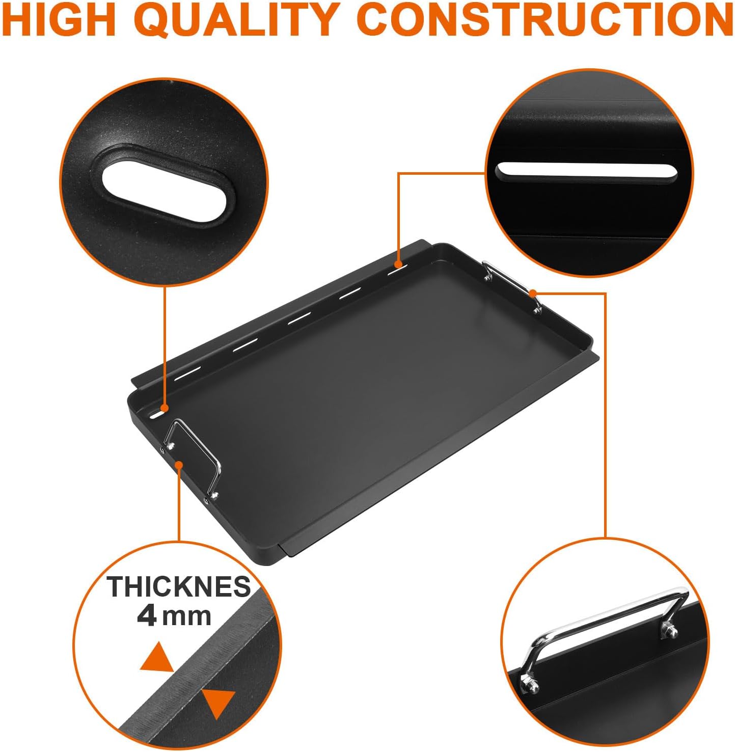 Full-Size Griddle Inserts for Charbroil Commercial Infrared 3 Burner 463242516 463242515 466242515 466242615 463367516 466242516 463342620, Flat Top Griddle Replacement for G466-0025-W1A G466-2400-W1