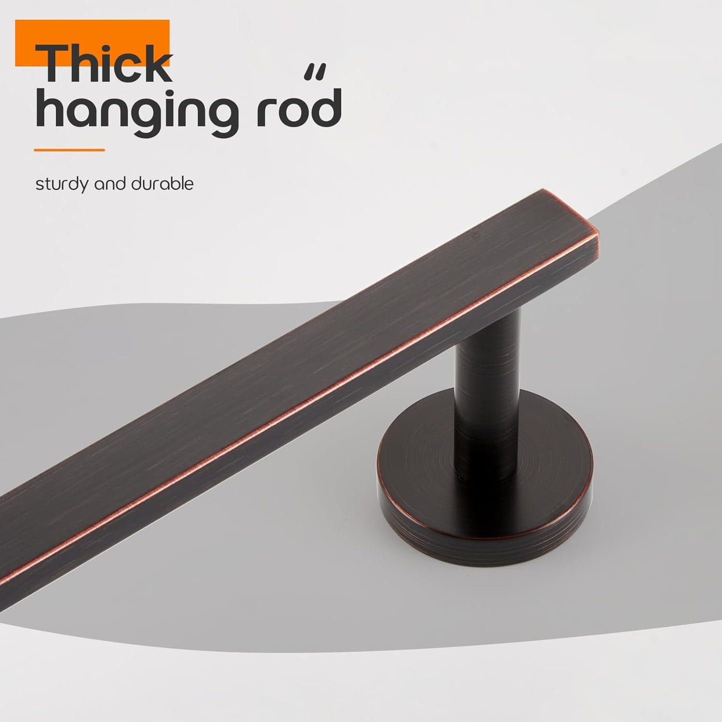 24 Inch Bathroom Towel Bar Bath Towel Rack Kitchen Towel Holder Towel Rails Wall Mounted SUS304 Stainless Steel 2 Pack Oil Rubbed Bronze AN4001ORB-L24-P2