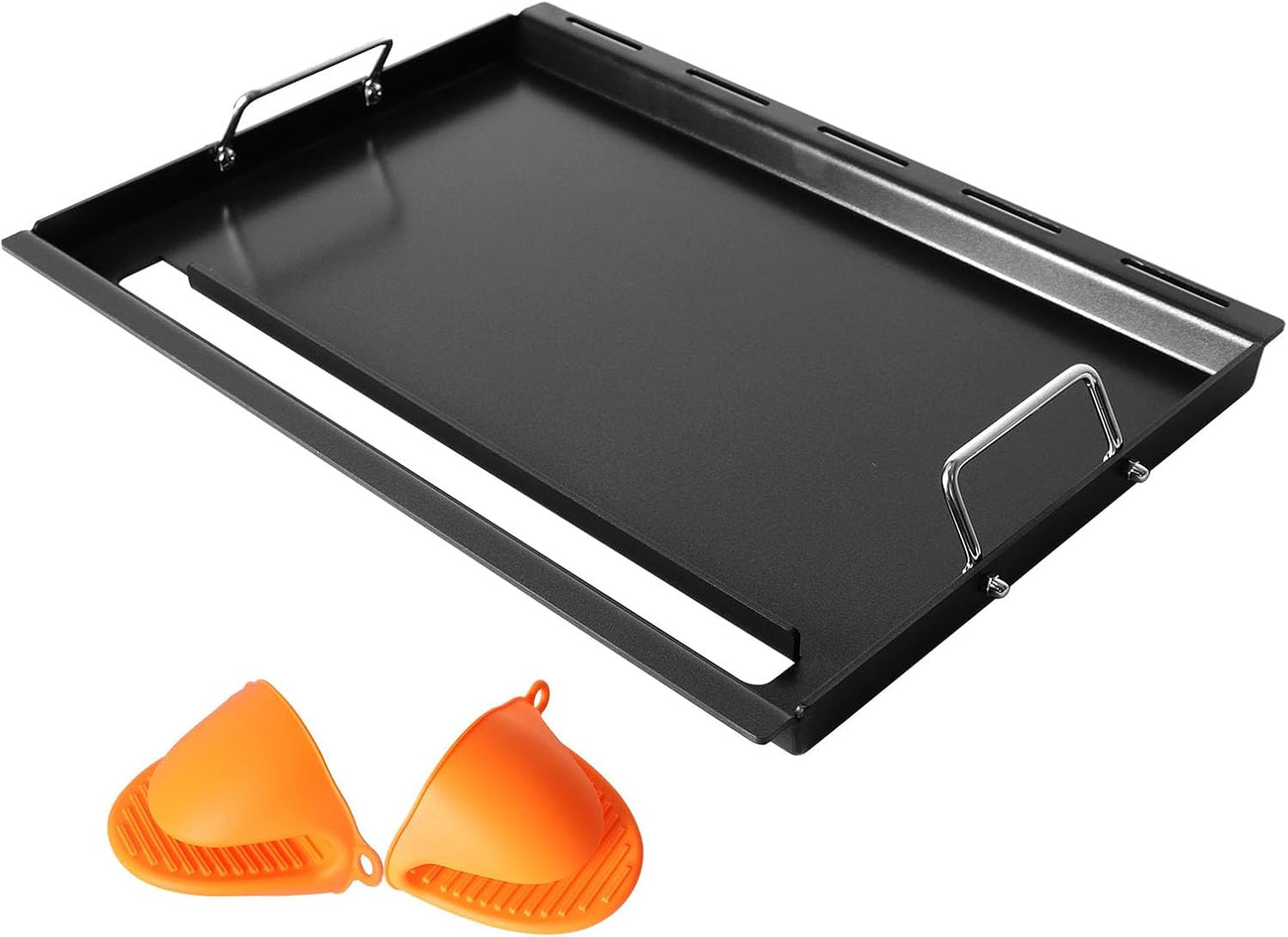 6787 Full Size Griddle Inserts for Weber GS4 Spirit I & II 300 Series Flat Top Grill Plate with Handles for Weber Spirit 2 E310 E330 E320 E330, S310 S315 Grill Parts