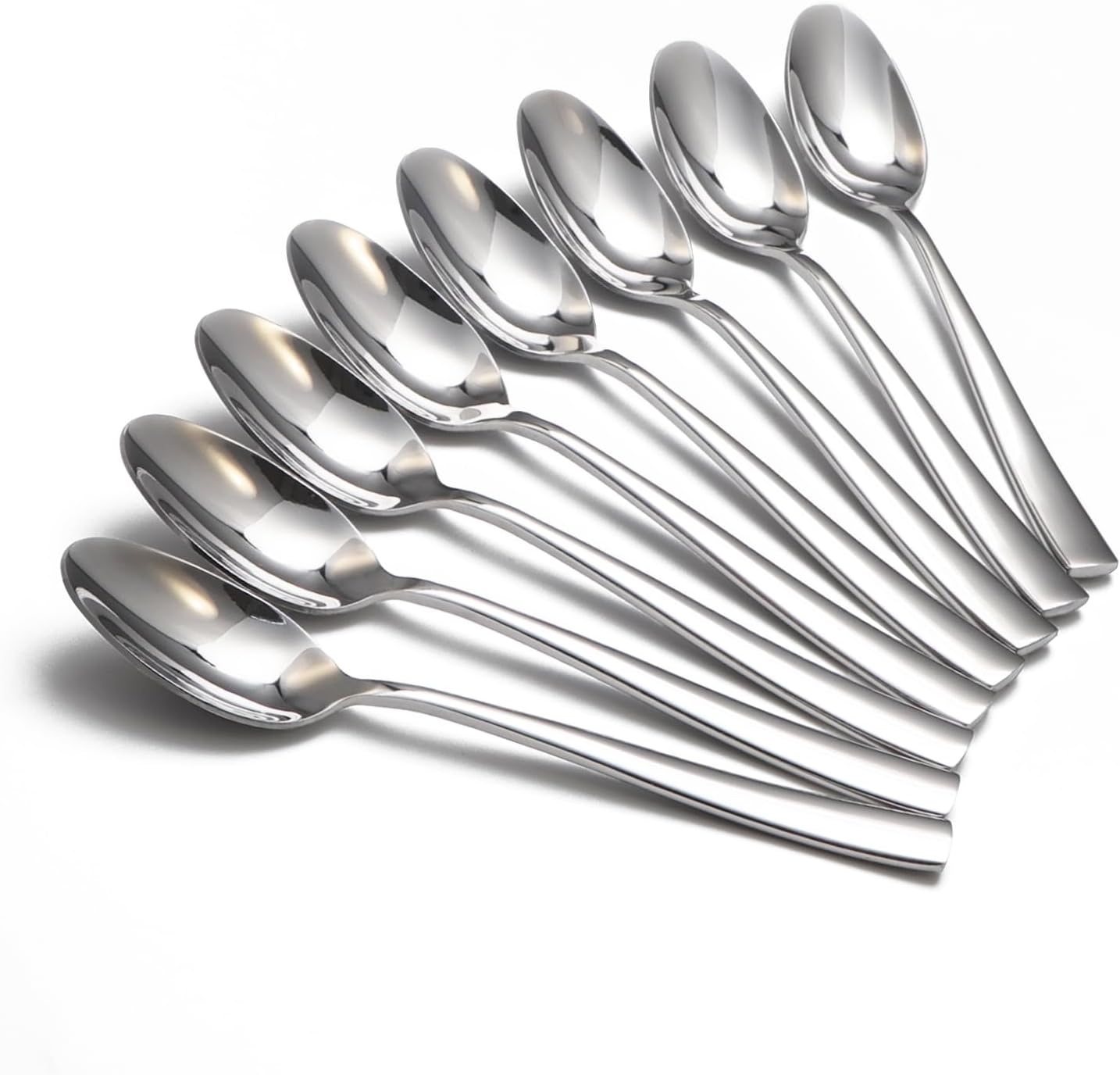 8-Piece Spoons Set, 8.1 Inch Stainless Steel Dinner Spoon, Tablespoon, Silverware Spoons for Home,Kitchen or Restaurant, Dishwasher Safe