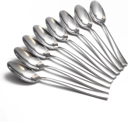 8-Piece Spoons Set, 8.1 Inch Stainless Steel Dinner Spoon, Tablespoon, Silverware Spoons for Home,Kitchen or Restaurant, Dishwasher Safe