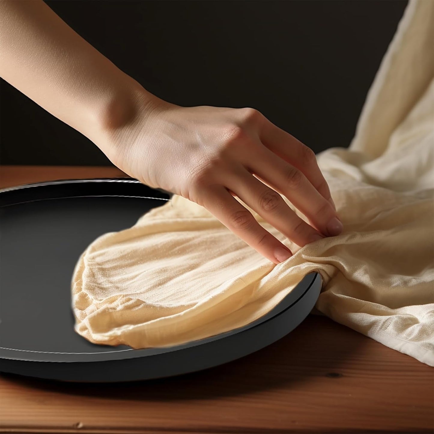 10" Black Bamboo Lazy Susan Organizer Kitchen Turntable for Cabinet Pantry Table Organization