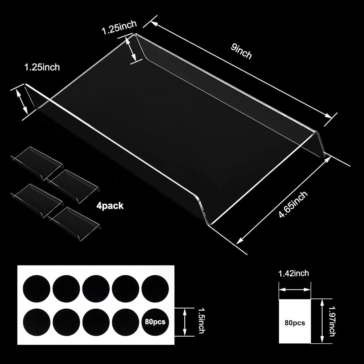 Acrylic Seasonings Spice Rack,Acrylic Spice Drawer Organizer,4 Tier,for Drawer/Countertop,Organize and Display Your Spices,and Seasonings(Jars not included)