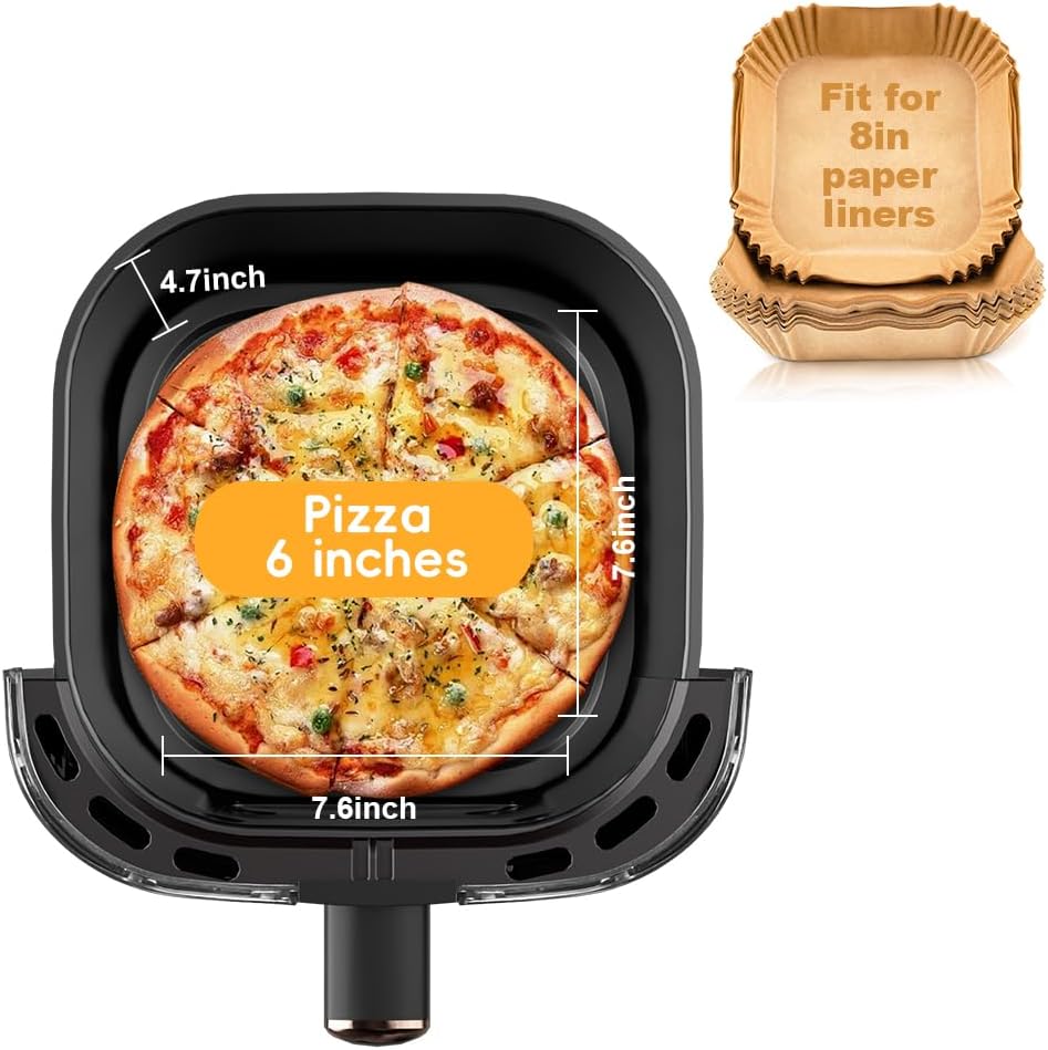 ASZ 5qt Air Fryer Digital for dorm office- Compact Airfryer Design for 2-3 people, 8 in 1 Presets Bake Toast Broil Reheat Bacon Fries Chicken Shrimp Non-Stick Kitchen Airfry Countertop Gift