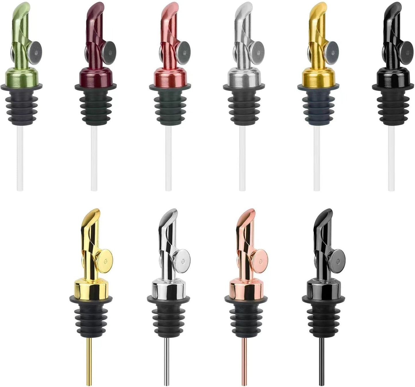 MEETSWEET Olive oil dispenser nozzle, pouring nozzle, 304 stainless steel automatic opening and closing nozzle, suitable for olive oil, vinegar, wine, and other liquid bottles (304 gold) 2PCS…