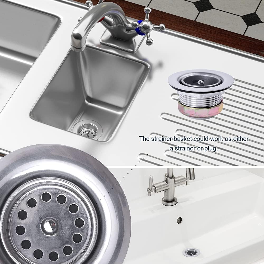 Junior Duo Bar/Pre Sink Stainless Steel Strainer Assembly W/Basket Strainer