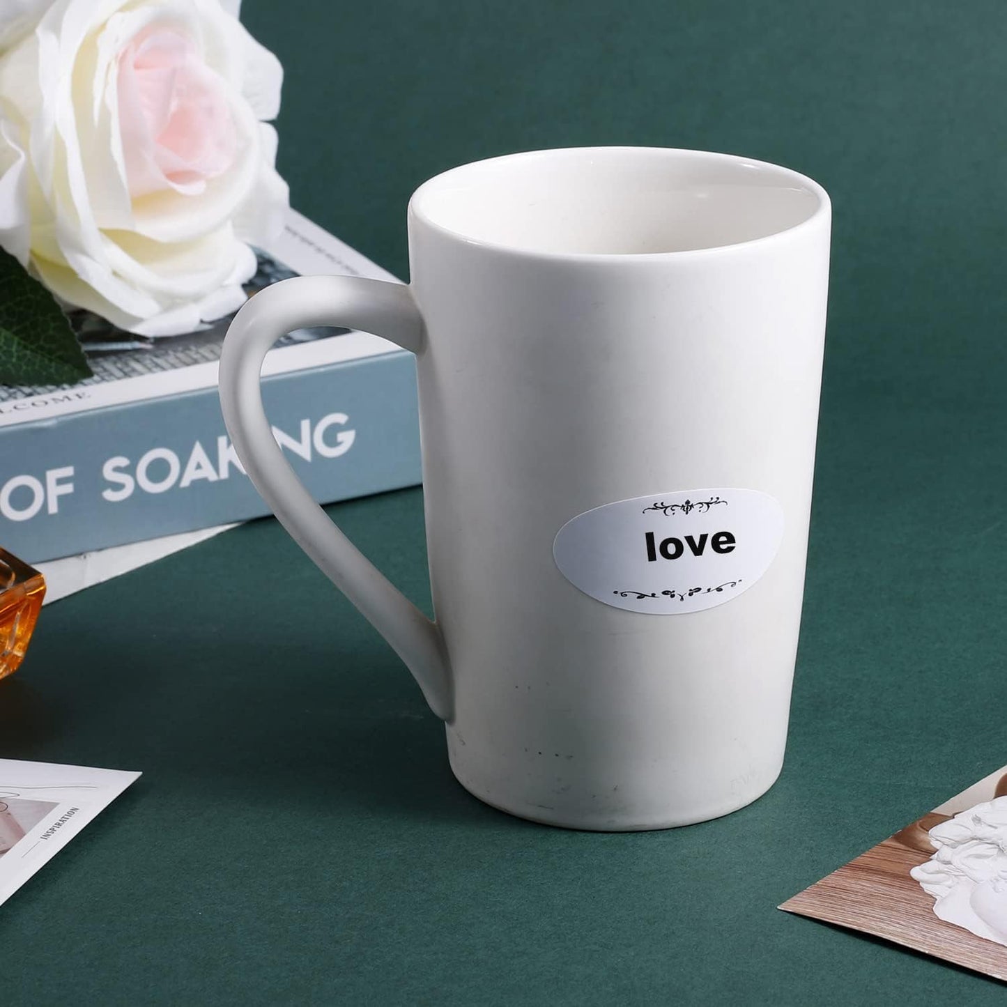 300 Pcs Jar Canning Gift Labels Stickers, Self-Adhesive Removable Gift Food Kitchen Bottle Labels Stickers for Cosmetic Handmade Christmas Gifts Jars (Vintage Froal)