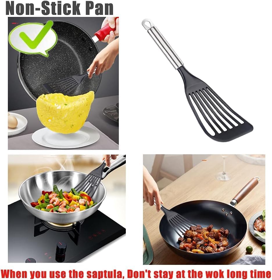 TENTA KITCHEN Flexible Fish Turner Spatula, for Fish/Egg/Meat/Dumpling Frying