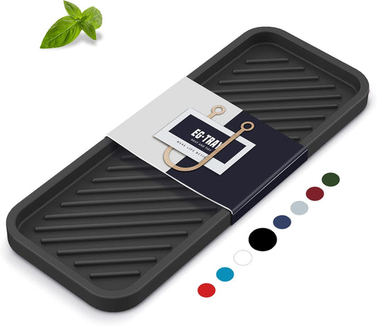 EG-SIPRO Silicone Sponge Holder,Kitchen Sink Organizer Tray Kitchen Soap Tray Soap Sponge Holder for Bathroom Counter Sponge Caddy Dish Soap for Scrubber,Soap Dispenser,Scouring Pad