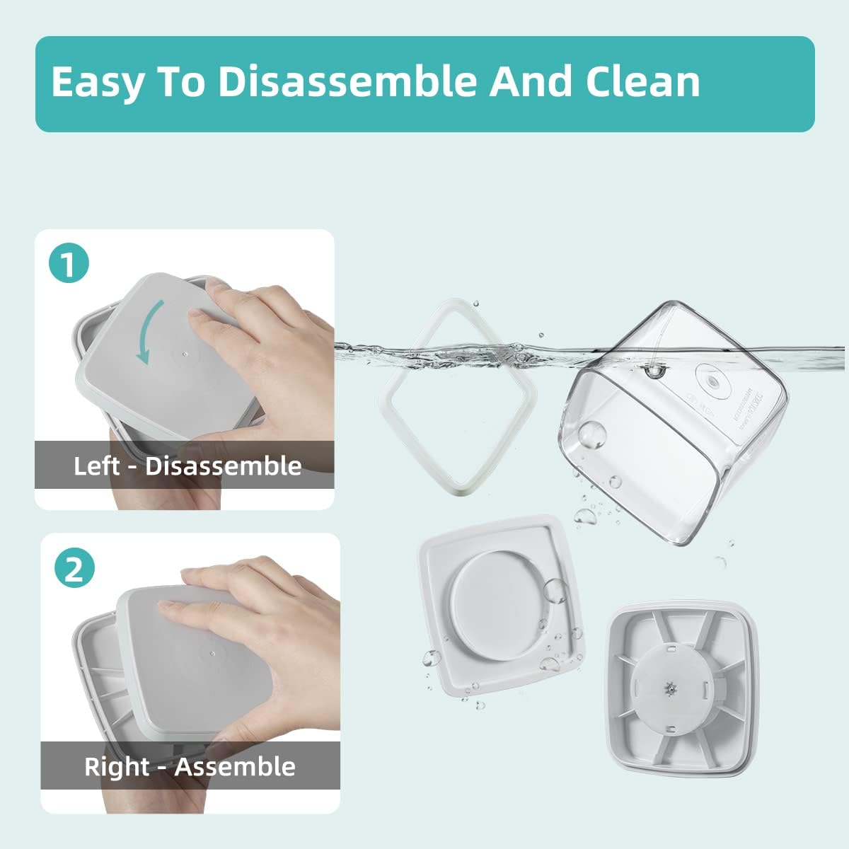 Ankou Airtight Container Set (1000ml 4 Pcs) Stackable One Press Openning Food Containers for Snacks Sugar Salt Herbs Spices Coffee Bean Formula Popcorn BPA-Free Tight Seal - Clear (1.0 QT * 4)