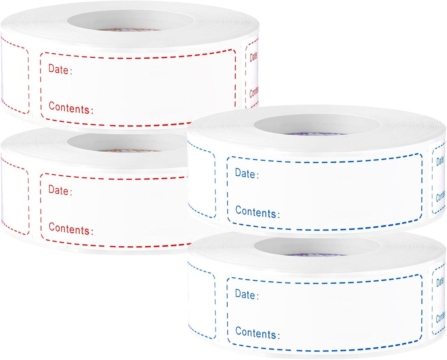 2000Pcs Removable Freezer Labels,1 x 3 Inch Food Labels for Food Containers Food Date Stickers Refrigerator Food Storage Labels Easy Clean No Residue